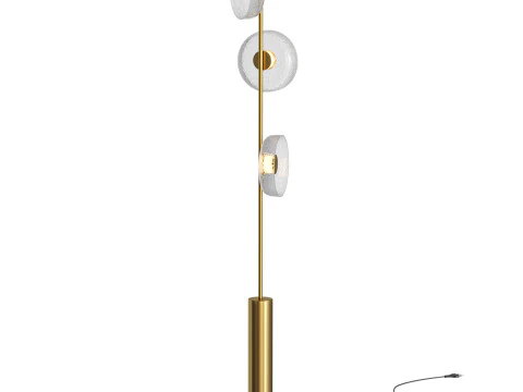 Glacier Crackle Glass Floor Lamp 3D Model