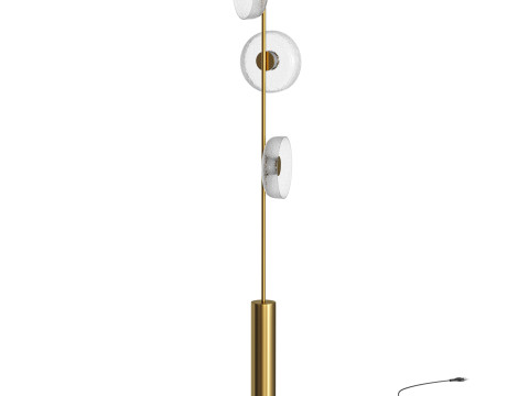 Glacier Crackle Glass Floor Lamp 3D Model