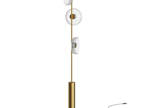 Glacier Crackle Glass Floor Lamp 3D Model
