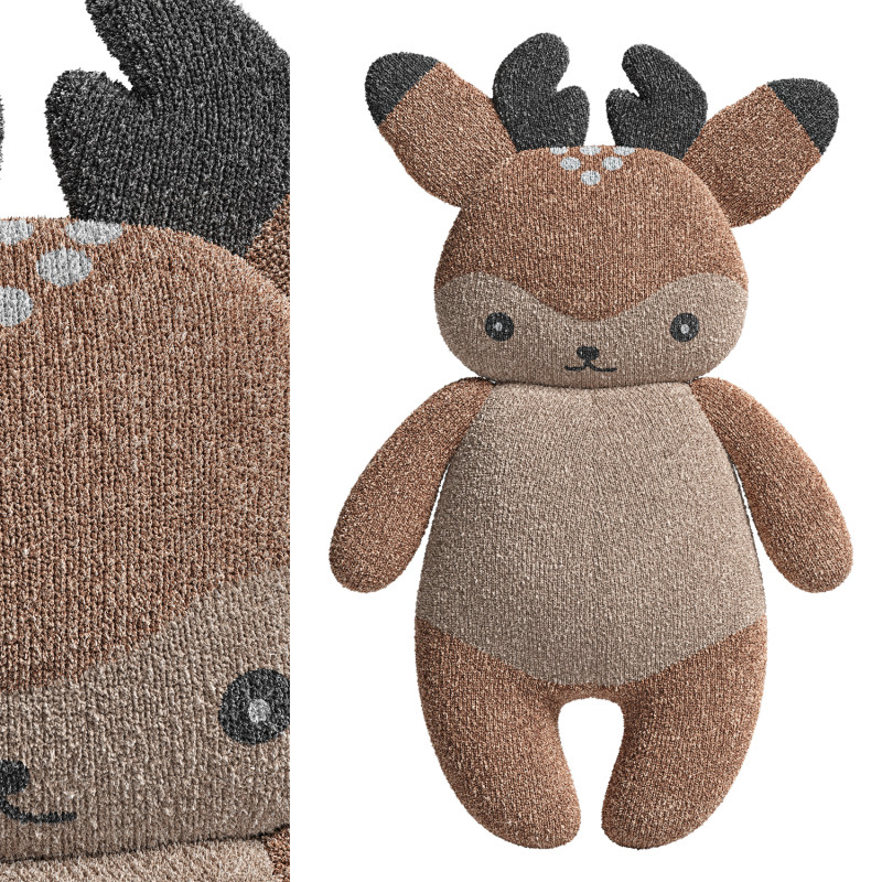 Plush deer brown Konges Slojd Modelo 3D .c4d .max .obj .3ds .fbx .stl .blend 