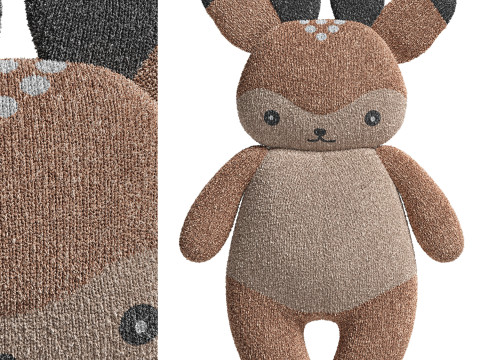 Plush deer brown Konges Slojd 3D 模型