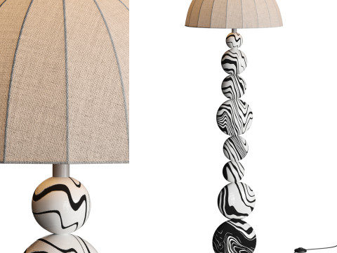 Zebra Floor Lamp Model 3D