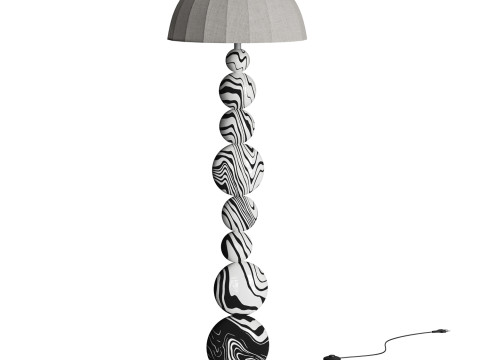 Zebra Floor Lamp 3D Model