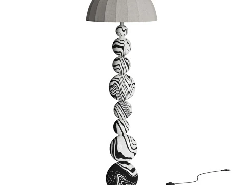 Zebra Floor Lamp 3D Model