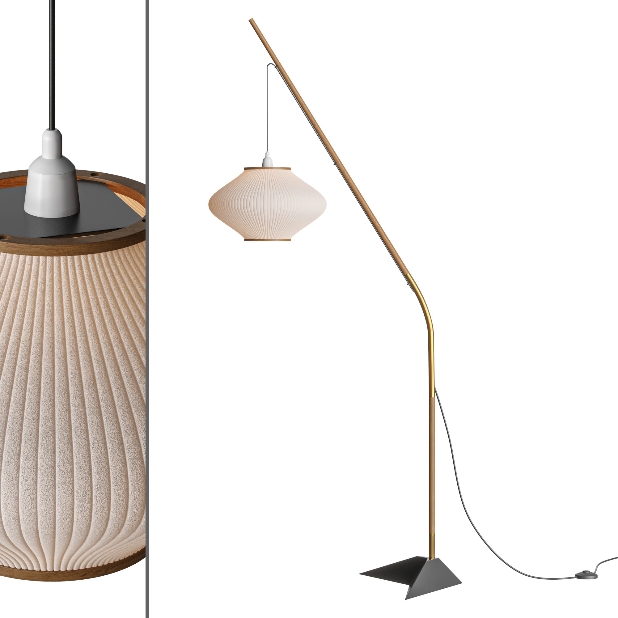 Matsusu Floor Lamp 3D Model .c4d .max .obj .3ds .fbx .stl .blend 