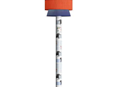 Striped Pony Floor Lamp 3D Model