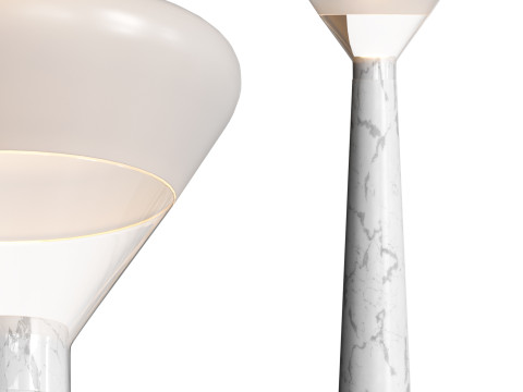 Bella Glass Floor Lamp Model 3D