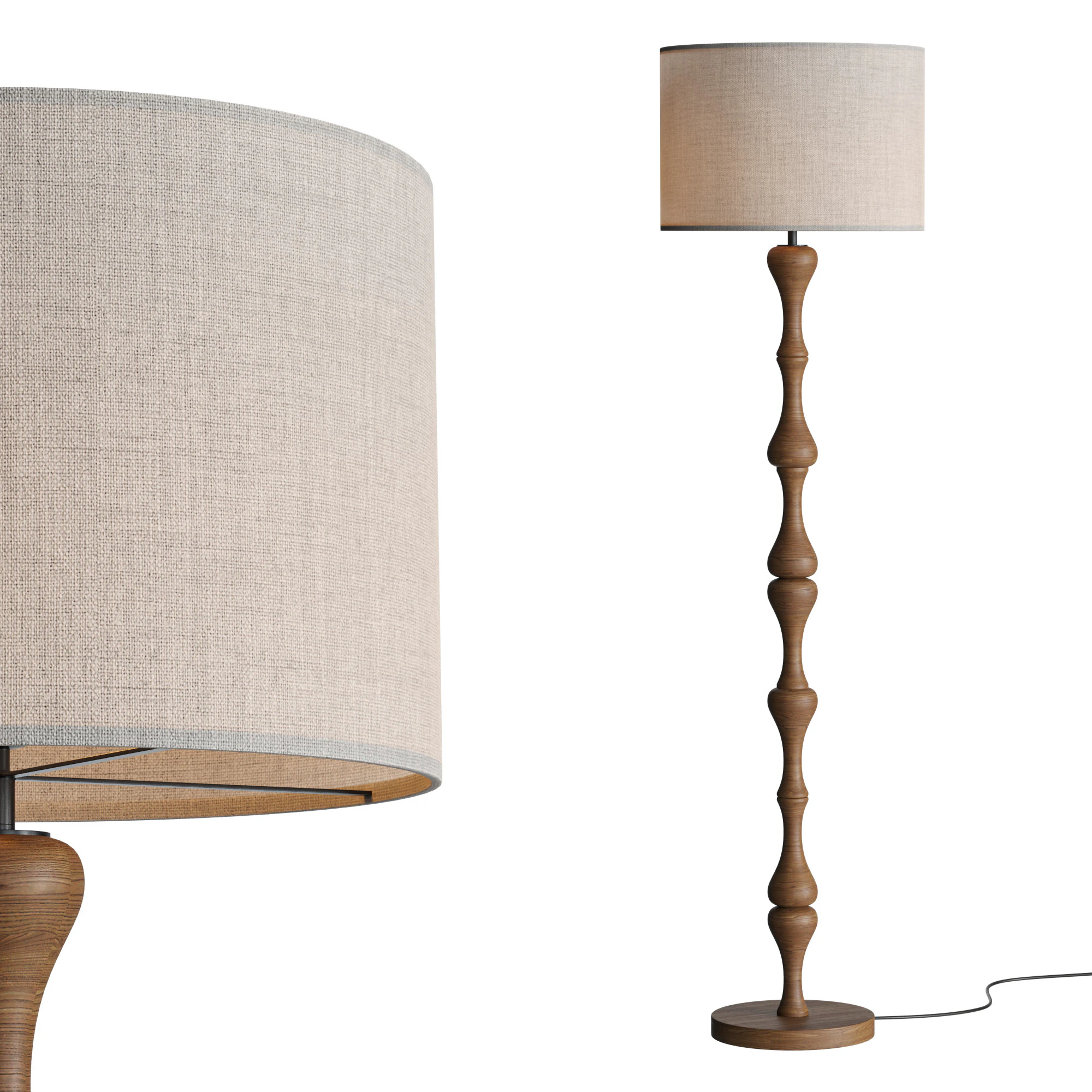 Norden Floor Lamp 3D Model .c4d .max .obj .3ds .fbx .stl .blend
