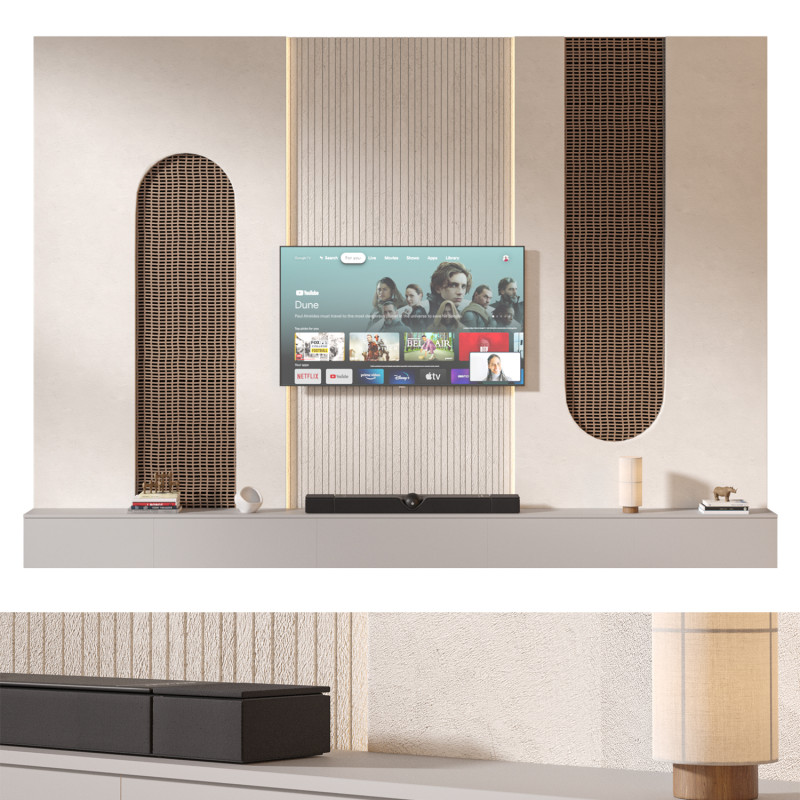 TV wall set 20 Modelo 3D .c4d .max .obj .3ds .fbx .stl .blend 