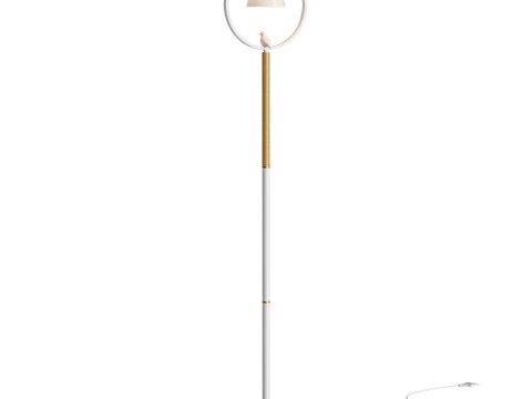 Cone Wood Floor Lamp 3D Модель