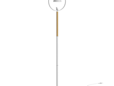 Cone Wood Floor Lamp 3D Модель