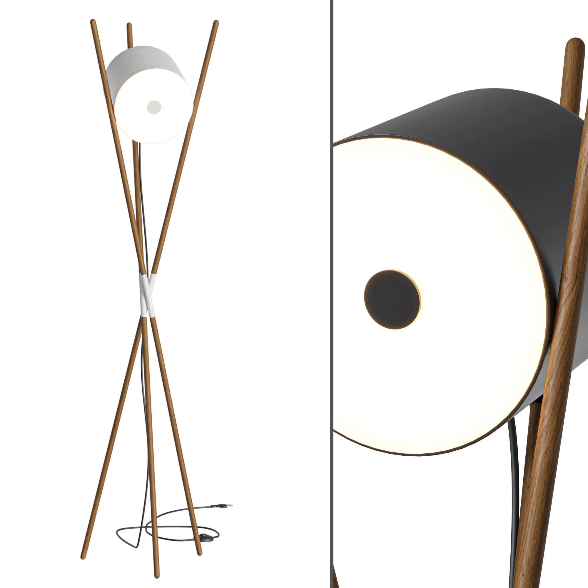 Shift Floor Lamp 3D Model .c4d .max .obj .3ds .fbx .stl .blend 