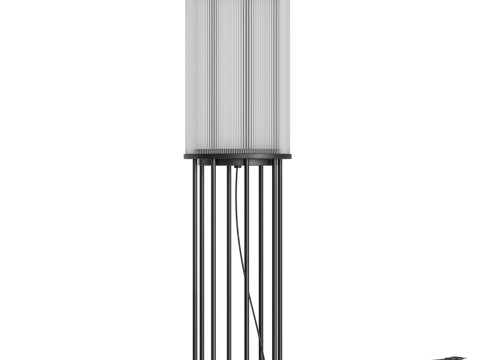 Line Glass Lantern Solar Floor Lamp 3Dモデル