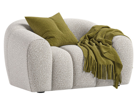 Armchair chenille Tylan By La Redoute 3Dモデル