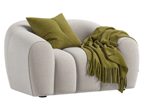 Armchair chenille Tylan By La Redoute 3D Model