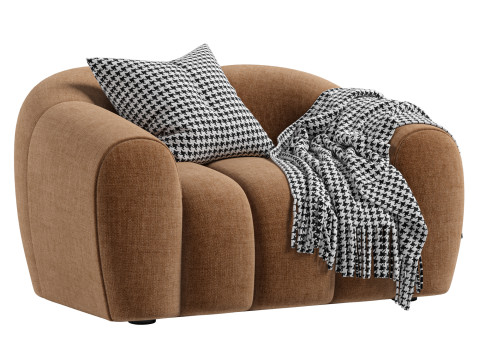 Armchair chenille Tylan By La Redoute 3Dモデル