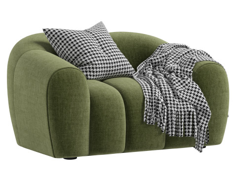 Armchair chenille Tylan By La Redoute 3Dモデル
