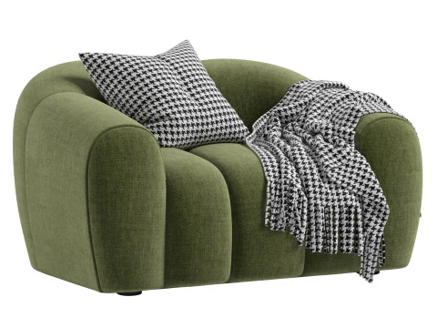 Armchair chenille Tylan By La Redoute 3D Model