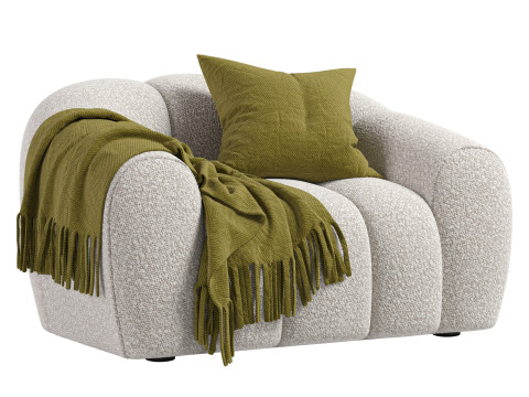 Armchair chenille Tylan By La Redoute 3Dモデル