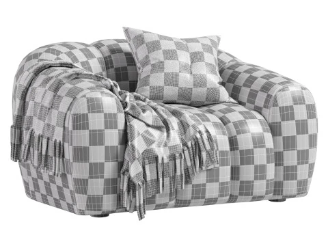 Armchair chenille Tylan By La Redoute 3D Model