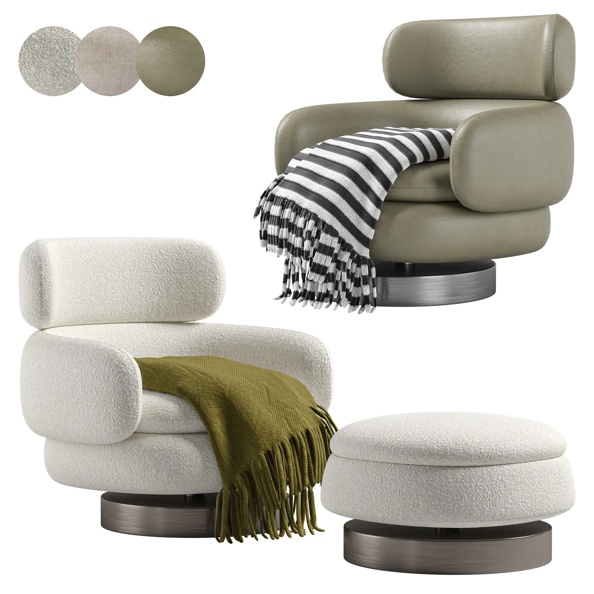 Vivienne ARMCHAIR 3D Model .c4d .max .obj .3ds .fbx .stl .blend 
