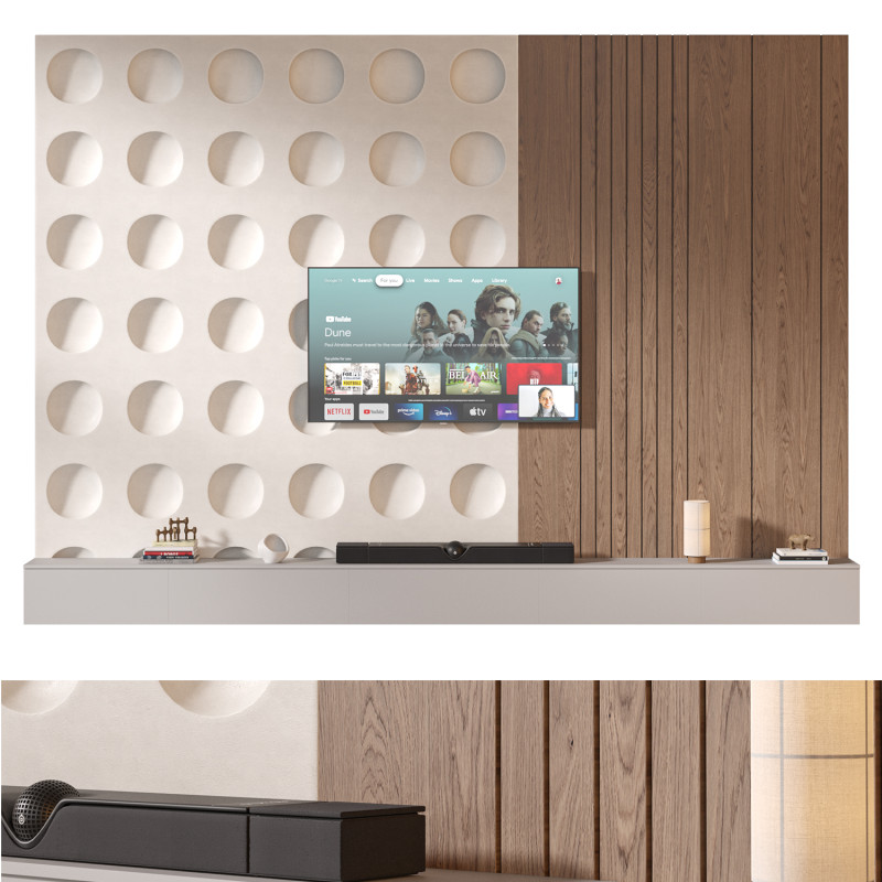 TV wall set 21 3Dモデル .c4d .max .obj .3ds .fbx .stl .blend 