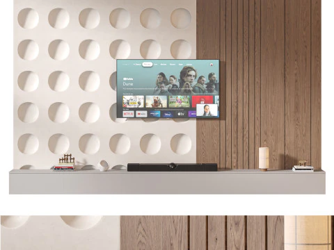 Zestaw ścienny pod telewizor 21 Model 3D