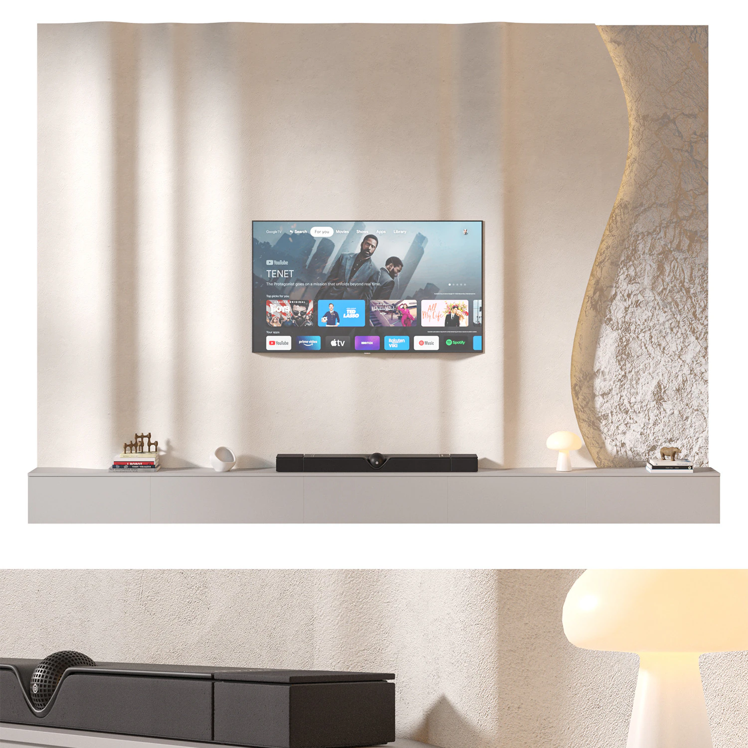 TV wall set 22 3D Model .c4d .max .obj .3ds .fbx .stl .blend 