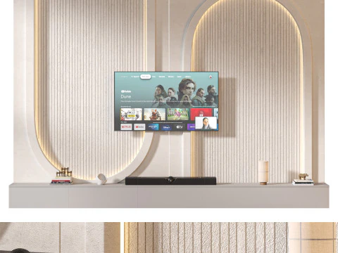 テレビ壁掛けセット 23 3Dモデル