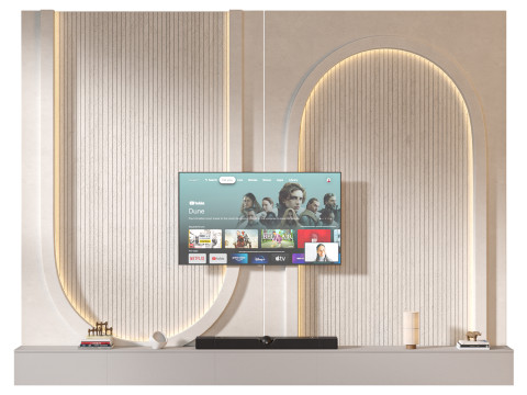 TV wall set 23 3Dモデル