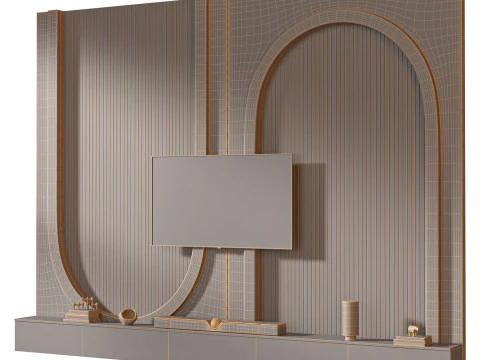 テレビ壁掛けセット 23 3Dモデル