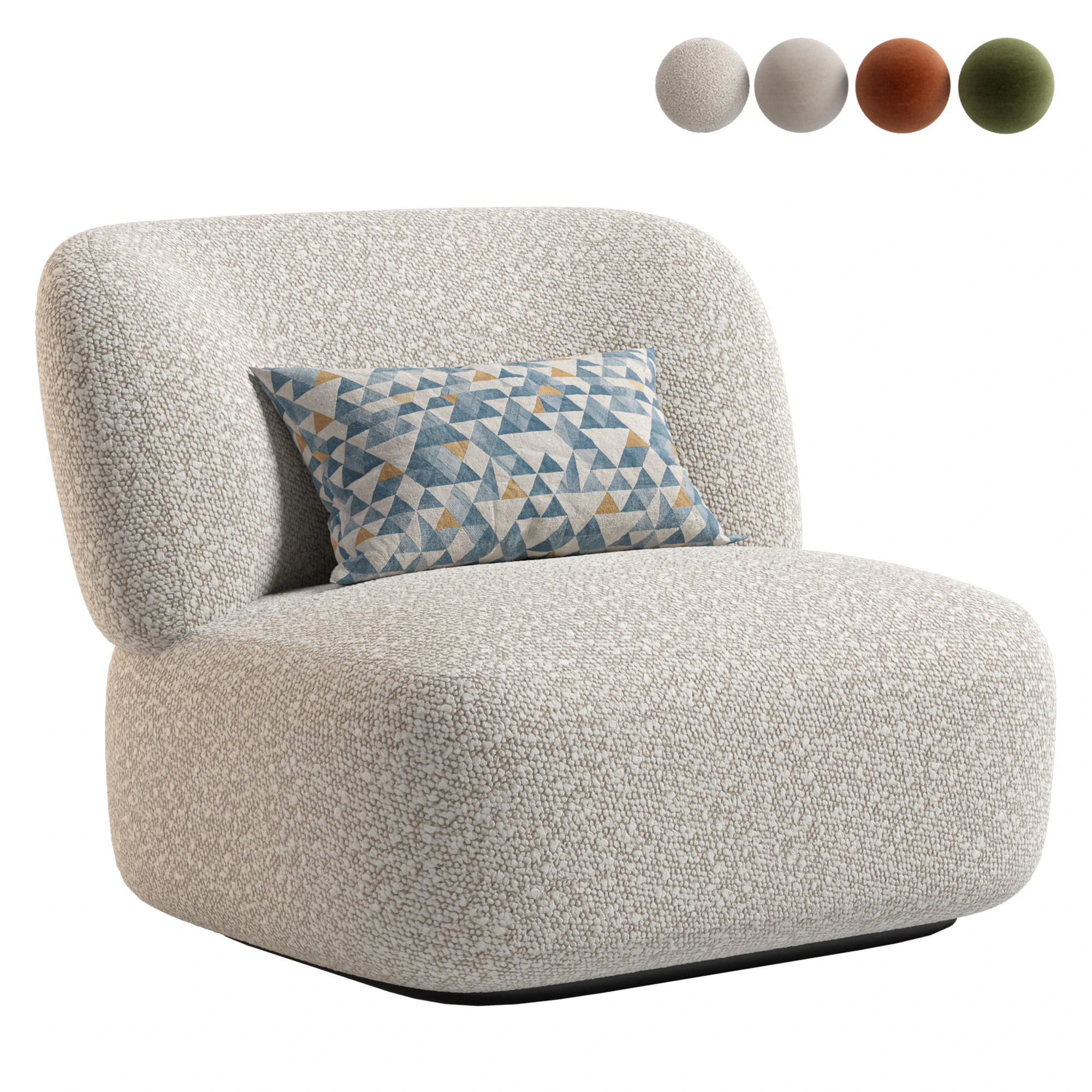 Armchair 03313 3D Model .c4d .max .obj .3ds .fbx .stl .blend 