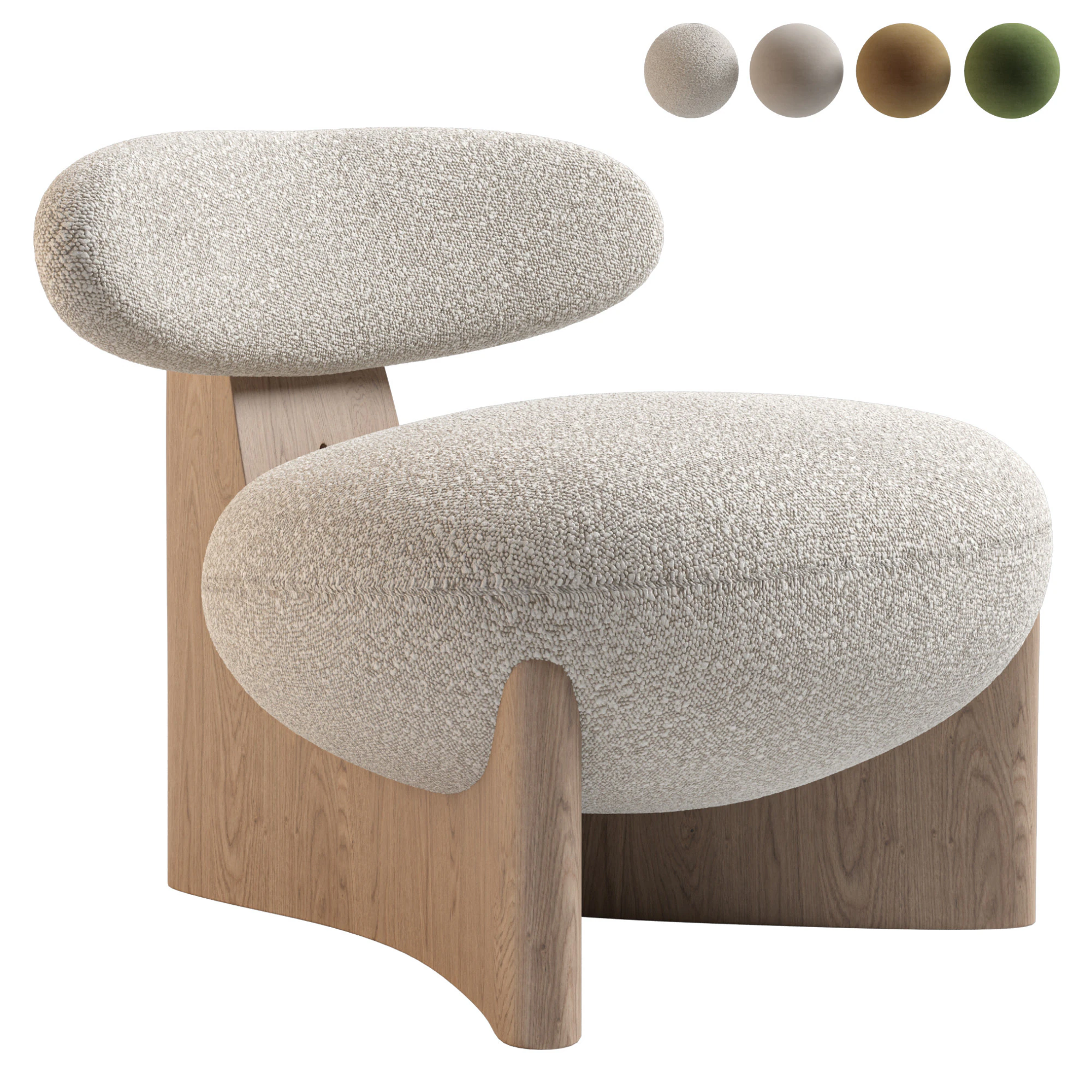 GOBI Armchair By ENNE 3D Model .c4d .max .obj .3ds .fbx .stl .blend 