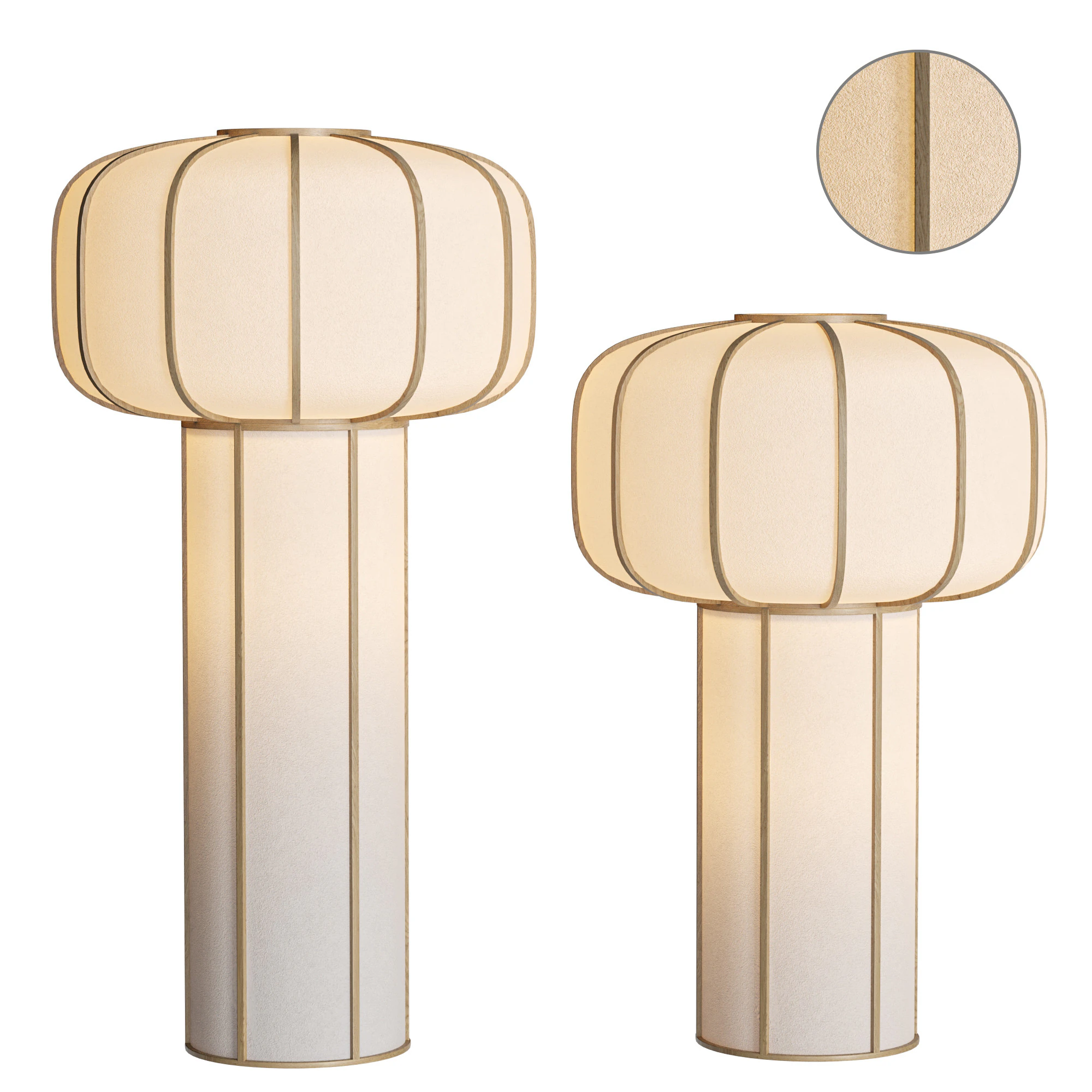 Kiku no Hana Floor Lamp by Time Stile 3D Model .c4d .max .obj .3ds .fbx .stl .blend 