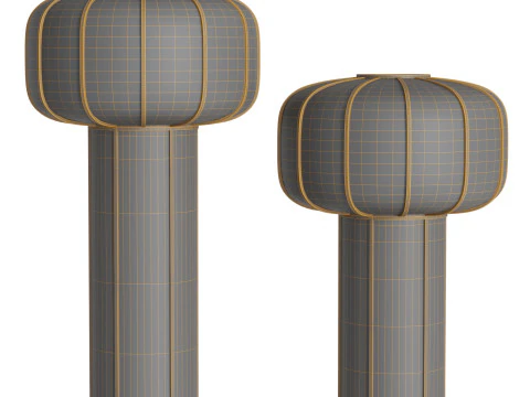 Kiku no Hana Floor Lamp by Time Stile 3D Model