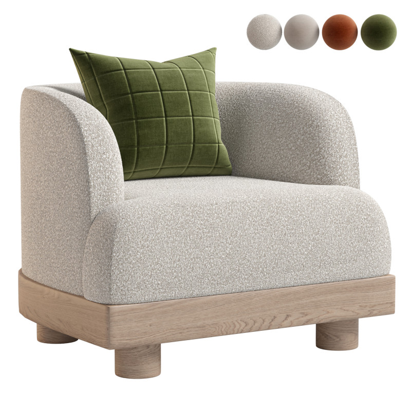 NOMAD ARMCHAIR By EMMANUELLE SIMON 3D Модель .c4d .max .obj .3ds .fbx .stl .blend