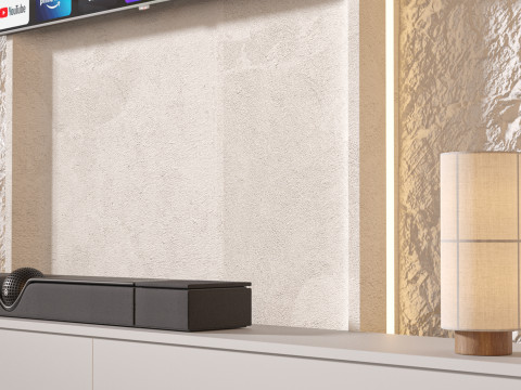TV wall set 24 3D Model