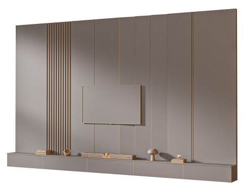 TV wall set 25 3Dモデル