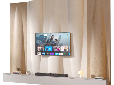 TV wall set 26 3D Model