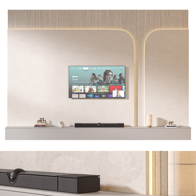 TV wall set 27 Model 3D .c4d .max .obj .3ds .fbx .stl .blend 