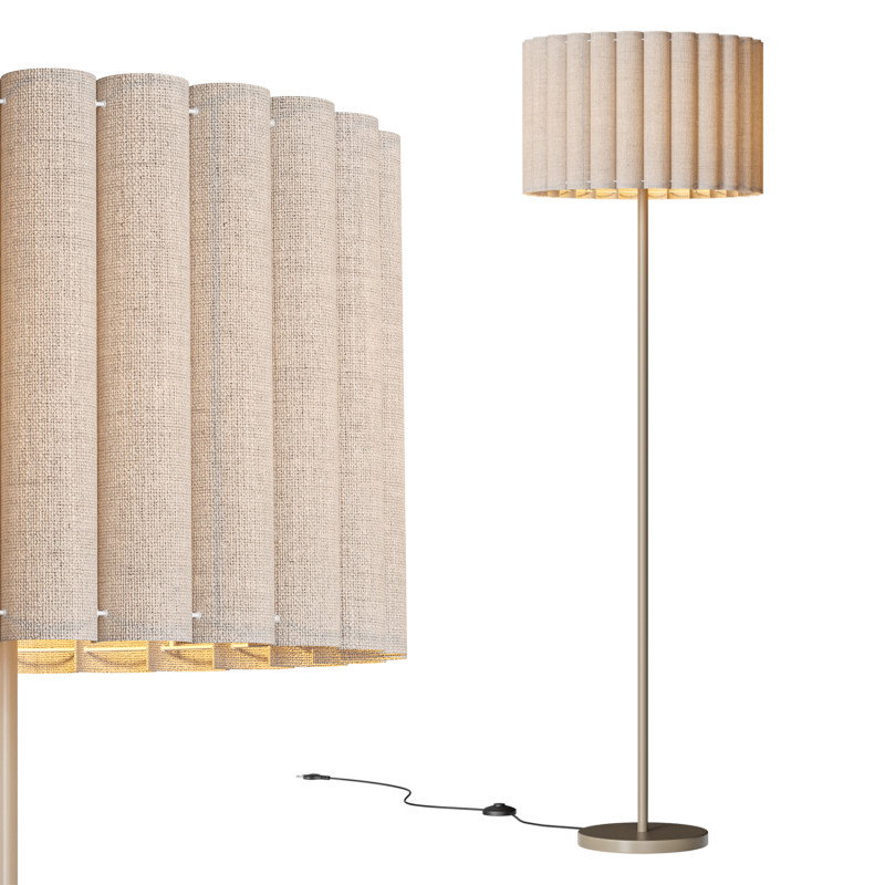 Floor lamp Lucina made of linen 3Dモデル .c4d .max .obj .3ds .fbx .stl .blend 