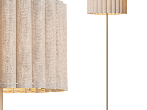 Floor lamp Lucina made of linen 3D मॉडल