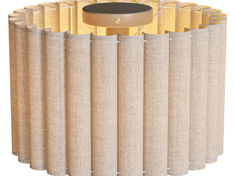 Ceiling lamp Lucina made of linen 3D Model