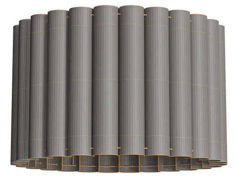 Ceiling lamp Lucina made of linen 3D Model