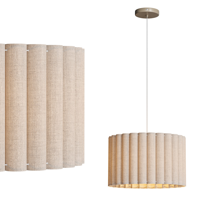 Pendant lamp Lucina made of linen 3D 모델 .c4d .max .obj .3ds .fbx .stl .blend 