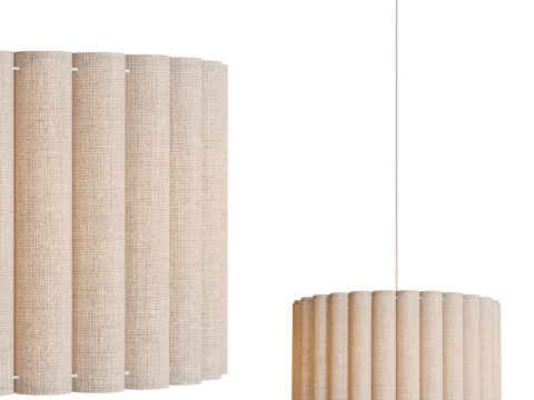 Pendant lamp Lucina made of linen 3D मॉडल
