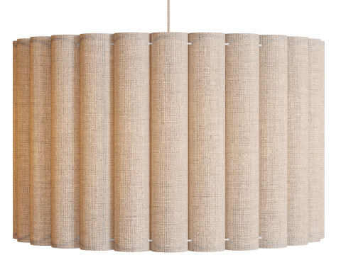 Pendant lamp Lucina made of linen 3D 모델