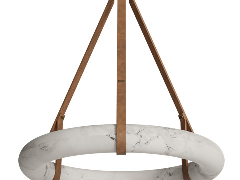 Oslo Hanging Light Leather by HOLLY HUNT Modelo 3D