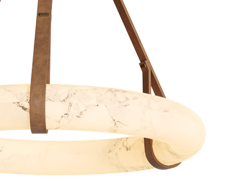 Oslo Hanging Light Leather by HOLLY HUNT Modelo 3D
