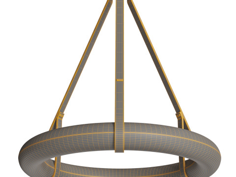 Oslo Hanging Light Leather by HOLLY HUNT Modelo 3D